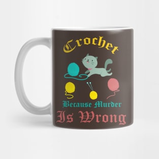 funny crochet cat lover Mug